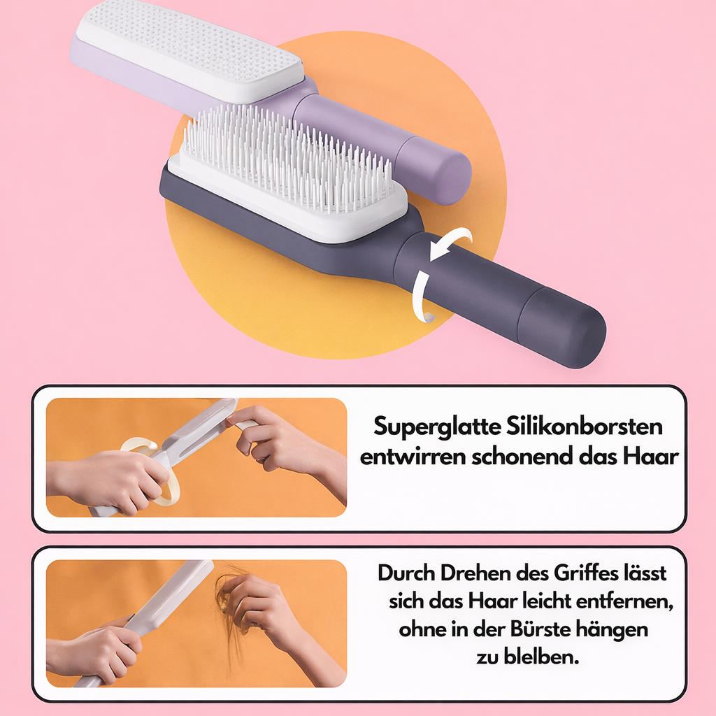 Brushy™ - Die Bürste mit einziehbaren Borsten